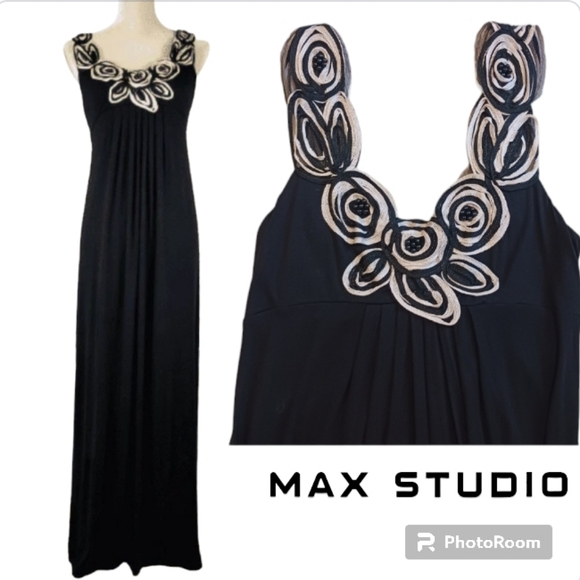 Max Studio Floral Appliqué Maxi Dress - Picture 1 of 8